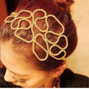 Gold Interlocking Ring Hair Accessory headband